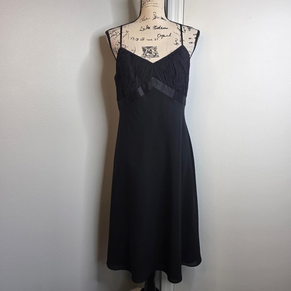 Loft black slip dress sz 8 goth grunge fairy
